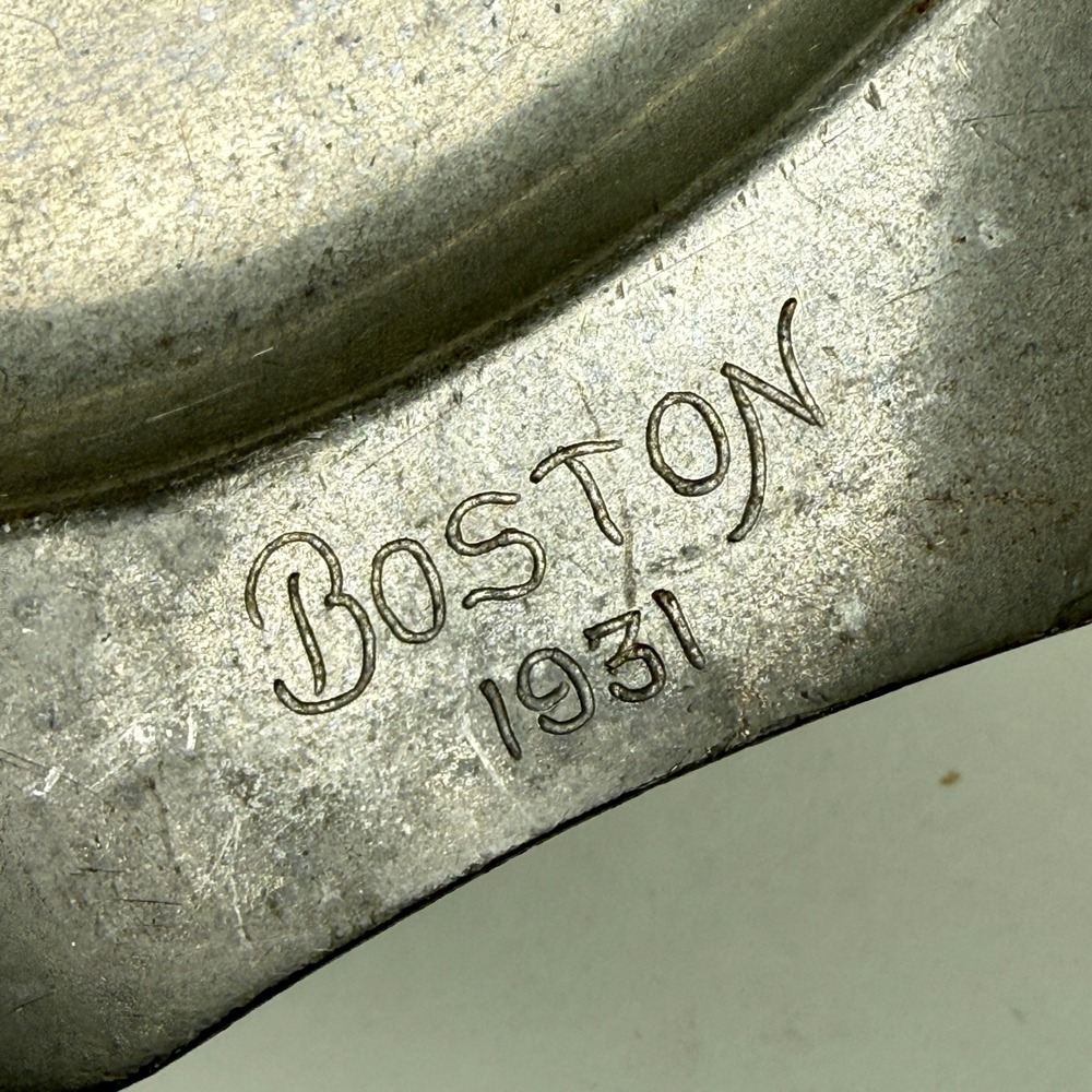Pilgrim Solid Pewter Divided Tray Serving Dish 10in Vintage marked Boston 1931 - Picture 7 of 7